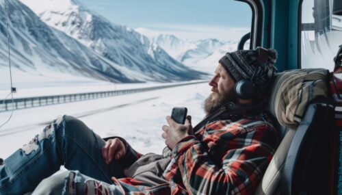 truck driver enjoying a hobby