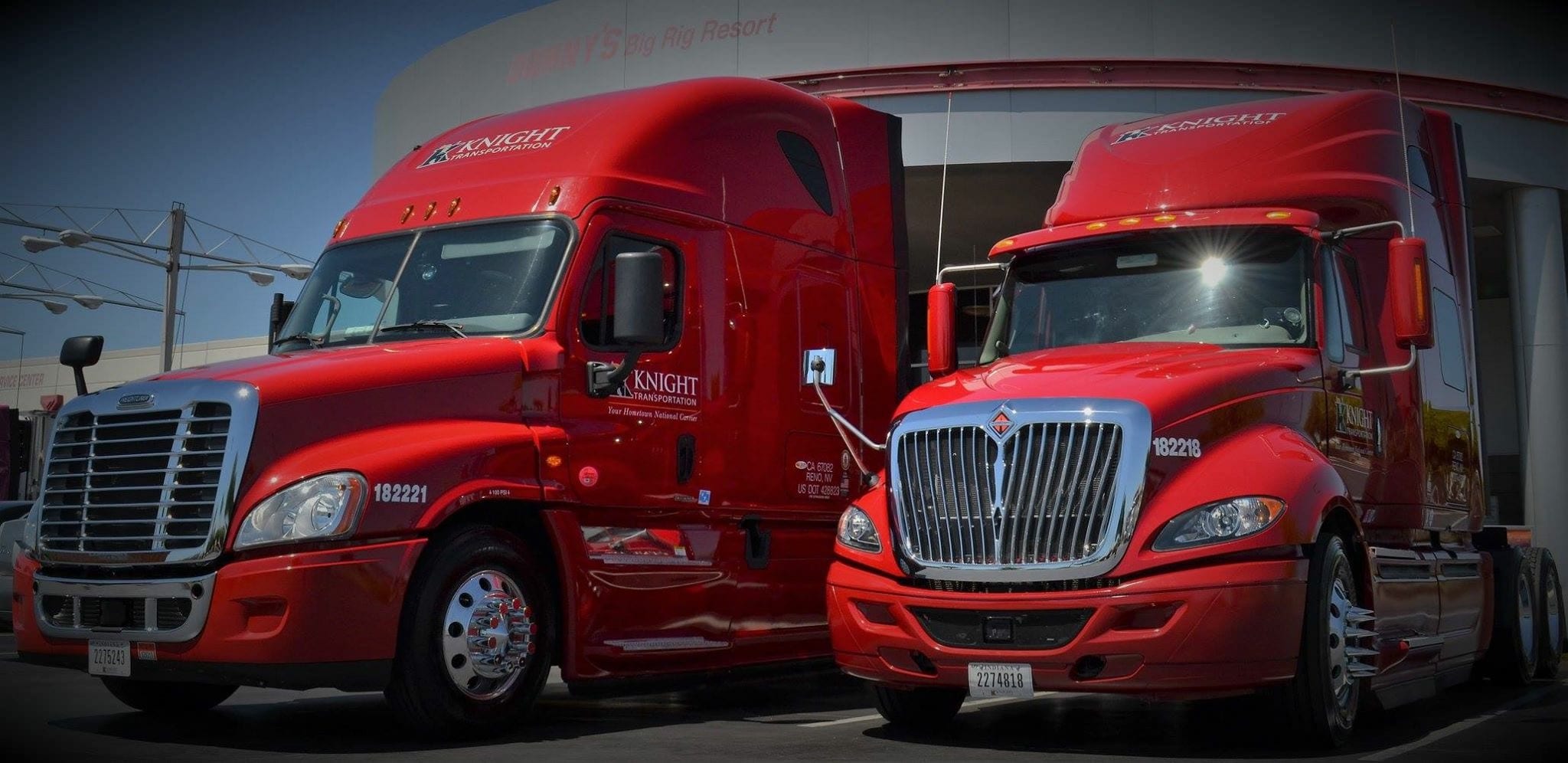 Knight Transportation trucks parked